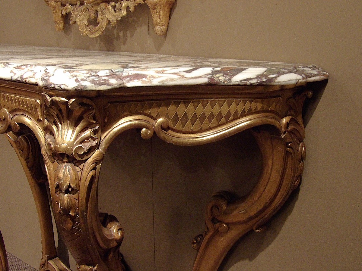 Console en bois doré-photo-3