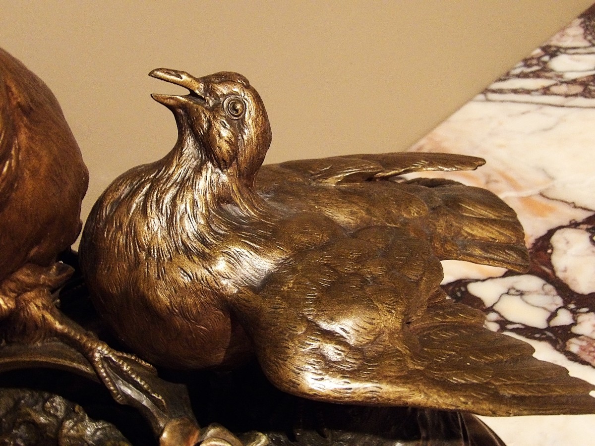 PAUL COMOLERA – Bronze “Les Deux Pigeons”-photo-1