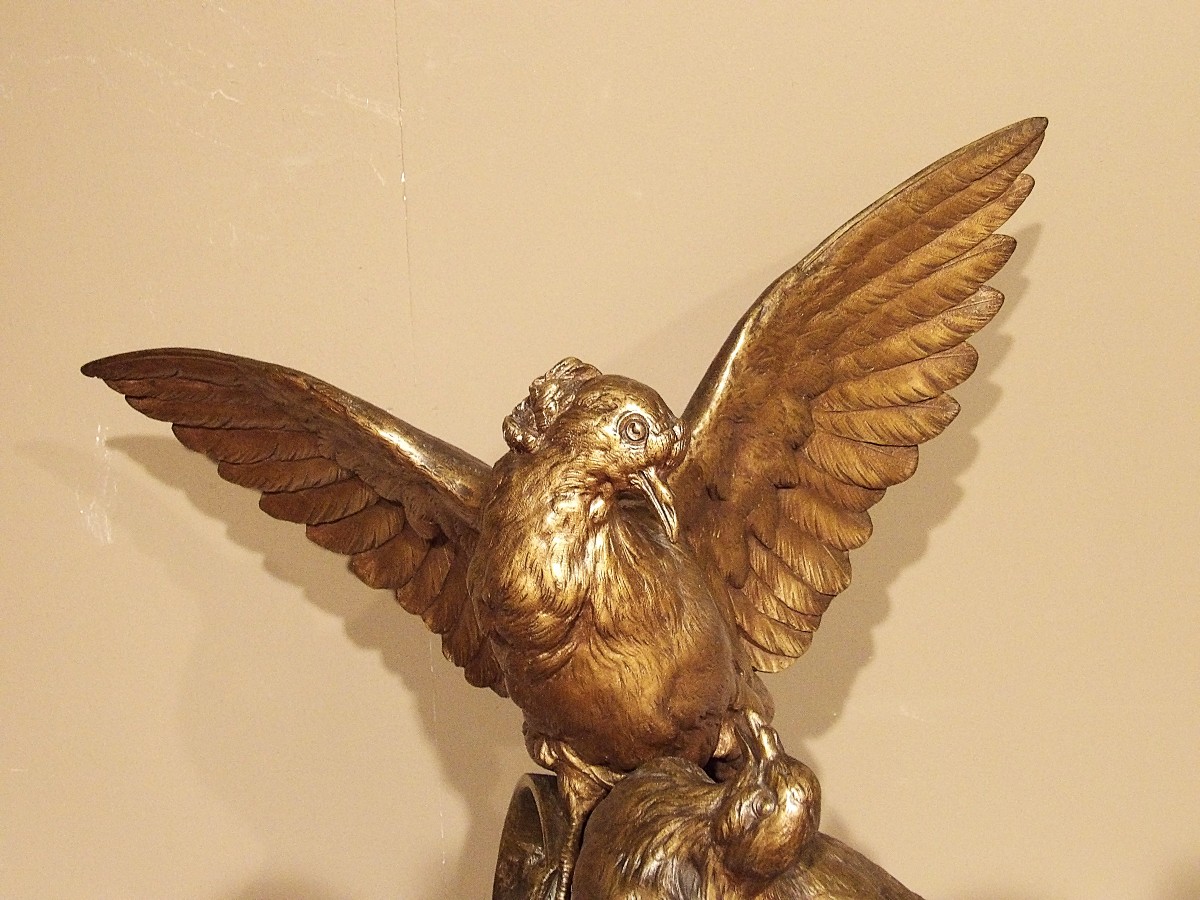 PAUL COMOLERA – Bronze “Les Deux Pigeons”-photo-4