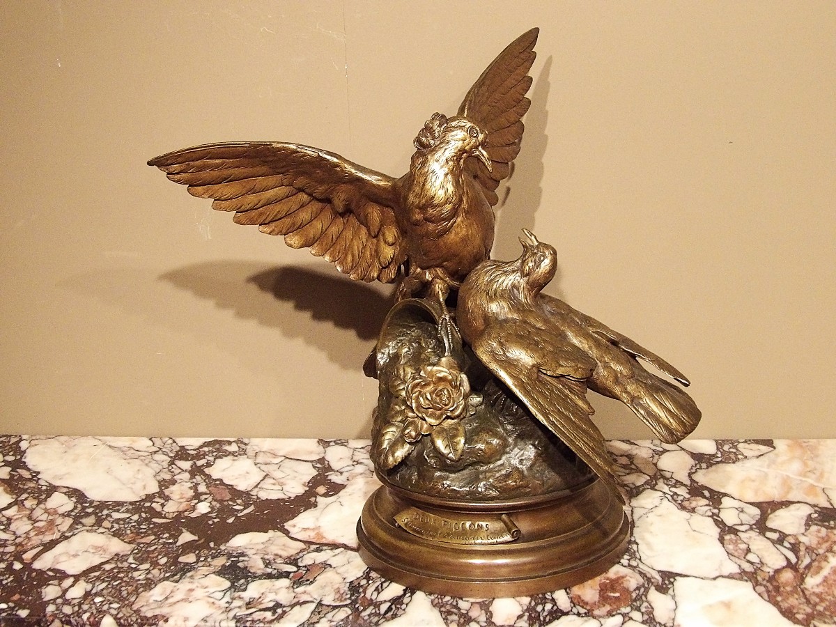 PAUL COMOLERA – Bronze “Les Deux Pigeons”