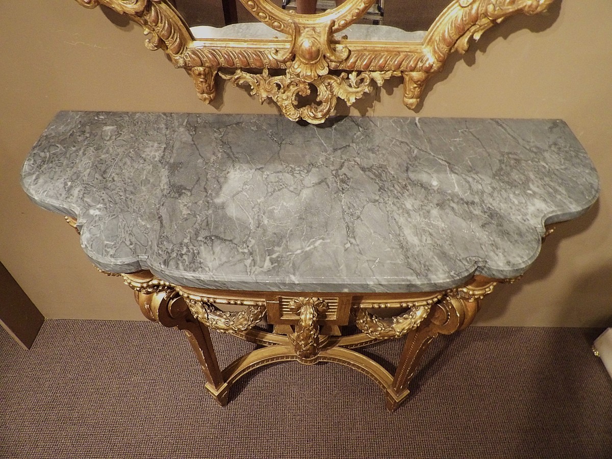 Gilded Wooden Console-photo-1