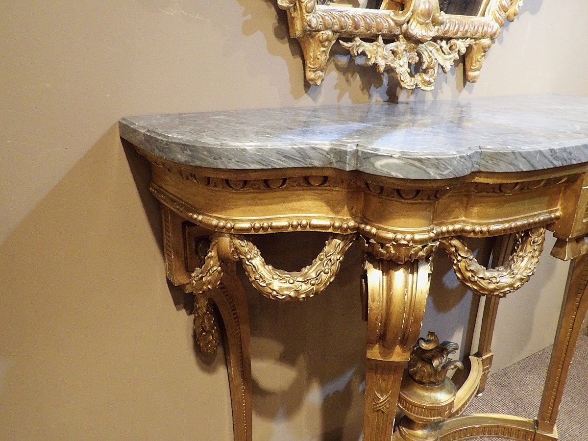 Gilded Wooden Console-photo-3