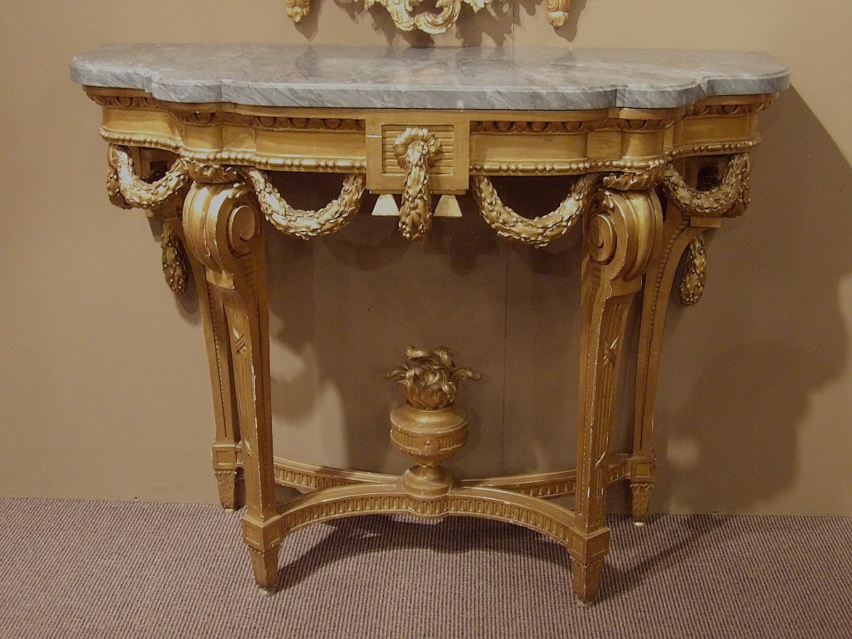 Gilded Wooden Console