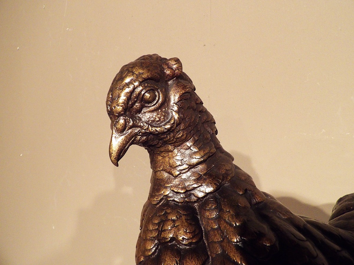 ALFRED DUBUCAND – Bronze Faisan et Salamandre-photo-4