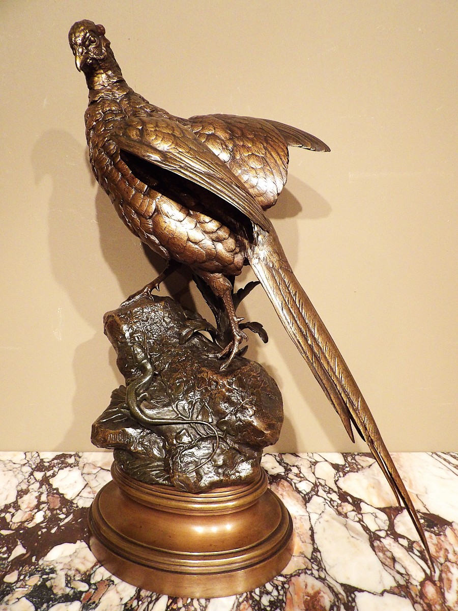 ALFRED DUBUCAND – Bronze Faisan et Salamandre