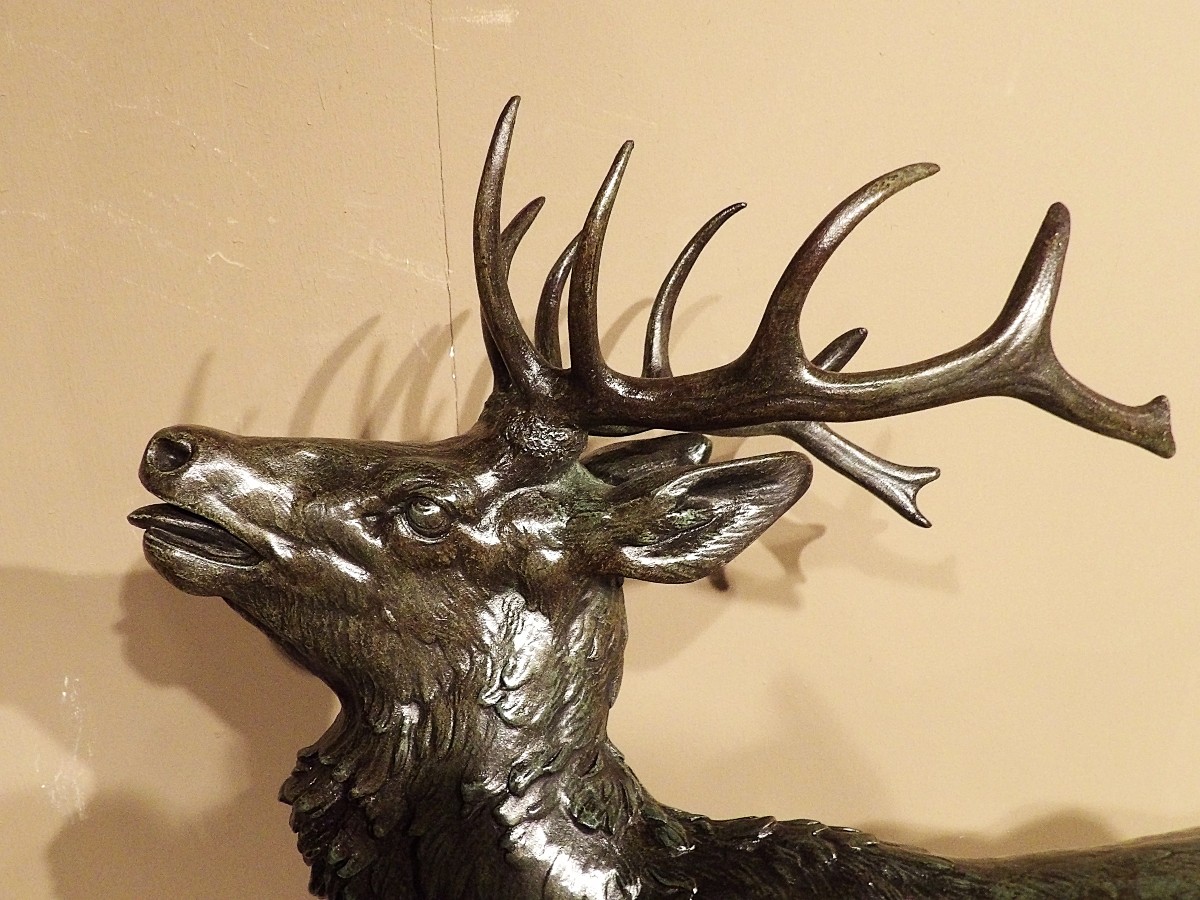 ANTOINE-LOUIS BARYE – Bronze – Le Cerf-photo-2