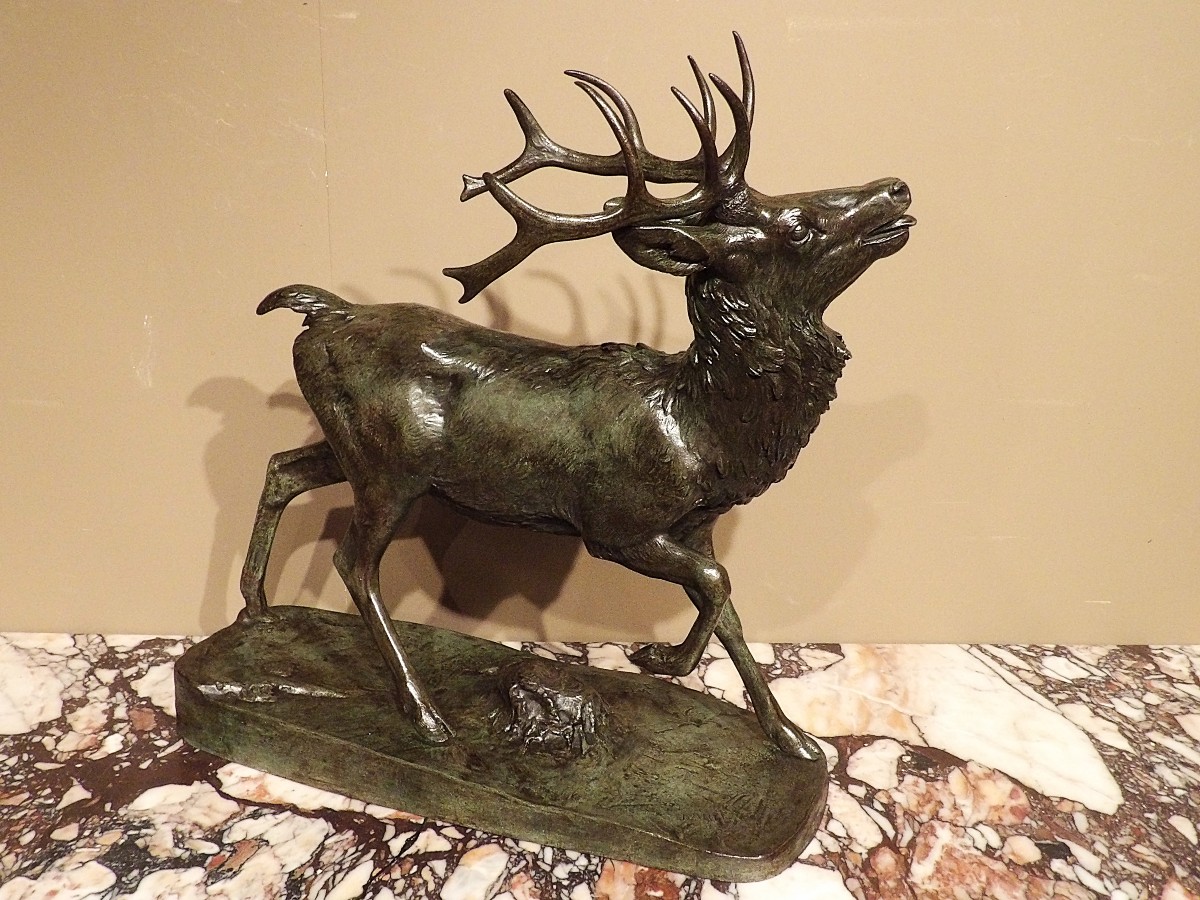 ANTOINE-LOUIS BARYE – Bronze – Le Cerf-photo-4
