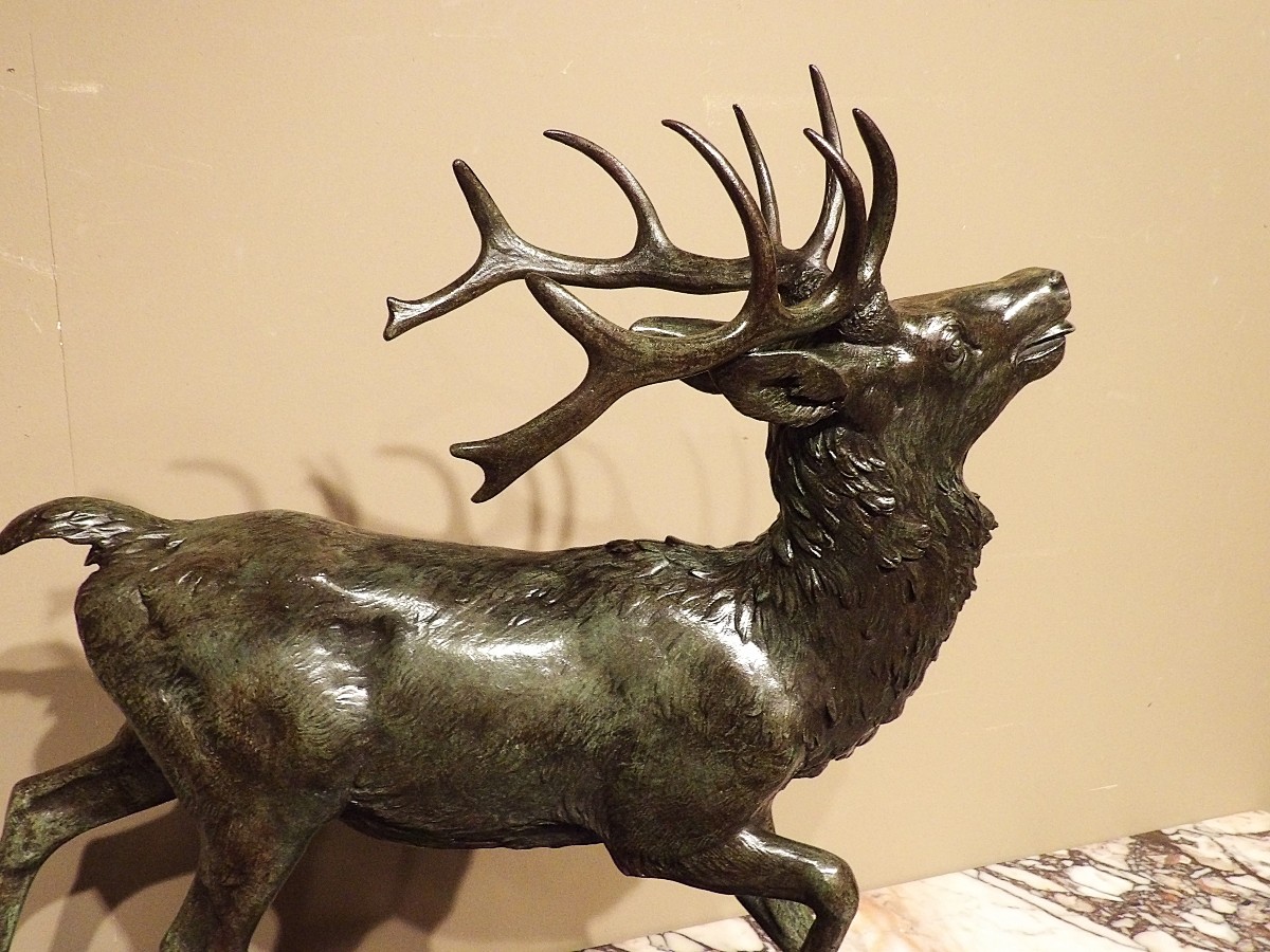 ANTOINE-LOUIS BARYE – Bronze – Le Cerf-photo-5