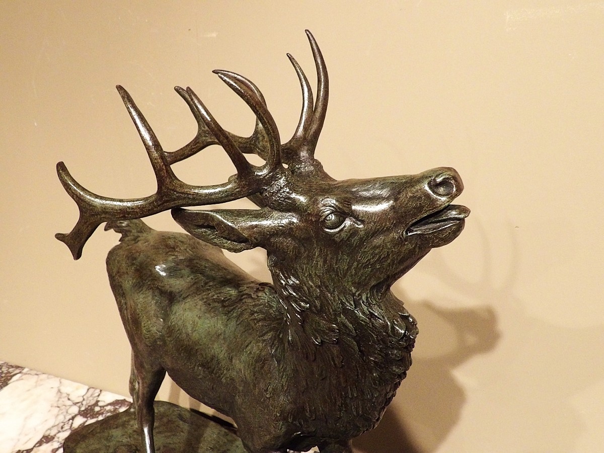 ANTOINE-LOUIS BARYE – Bronze – Le Cerf-photo-6