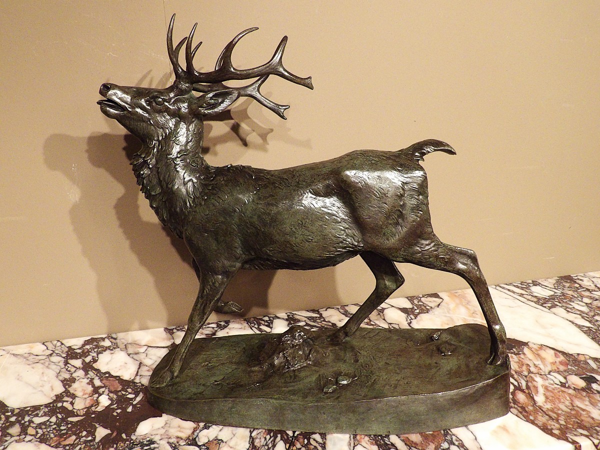 ANTOINE-LOUIS BARYE – Bronze – Le Cerf