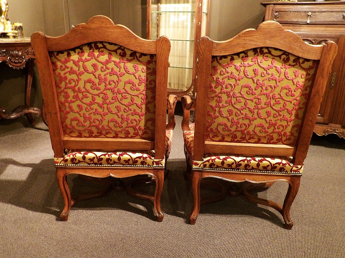 Paire de fauteuils de style Louis XV-photo-8