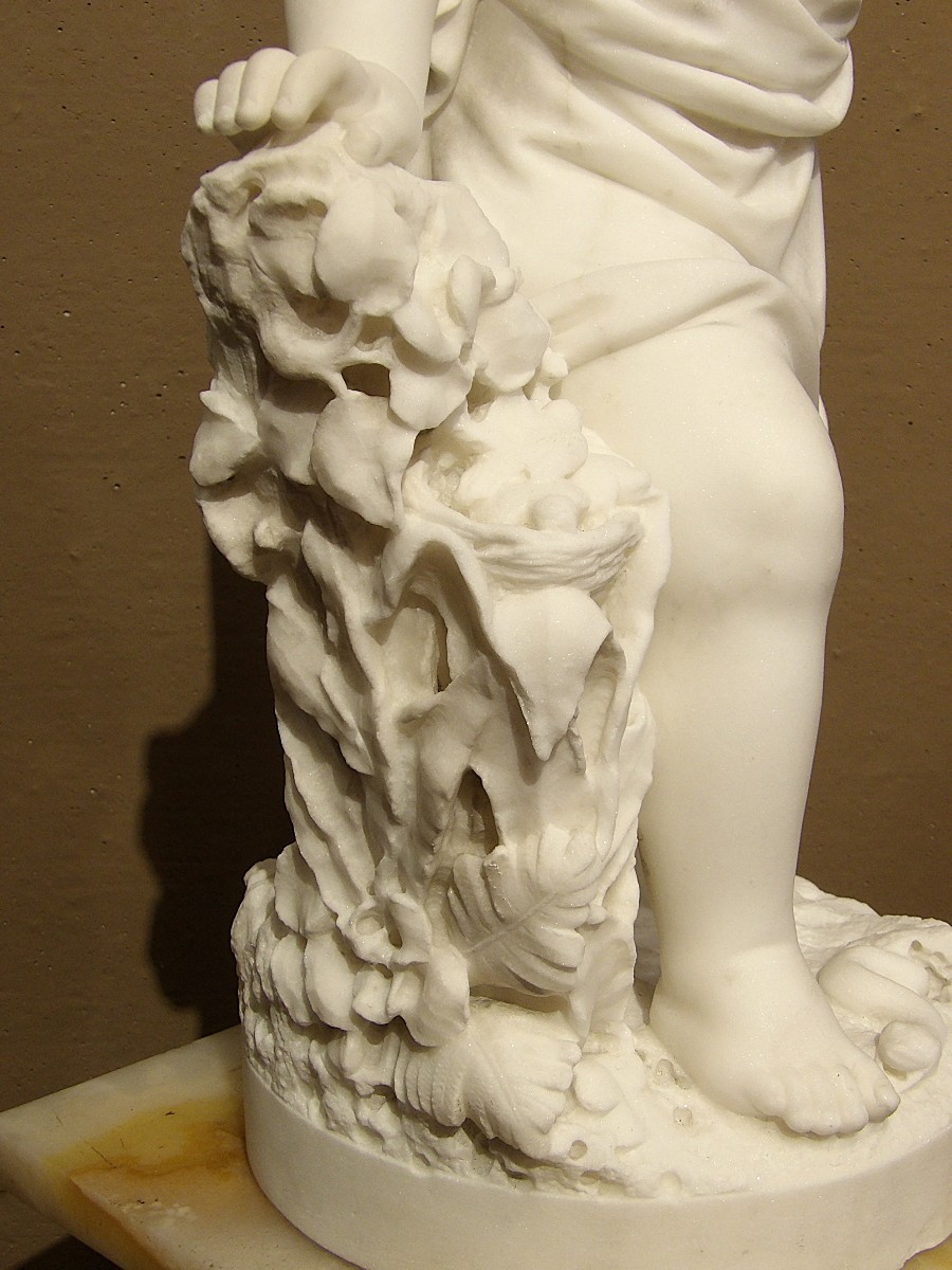 Adolphe Itasse - Carrara Marble - Boy With Birds-photo-1