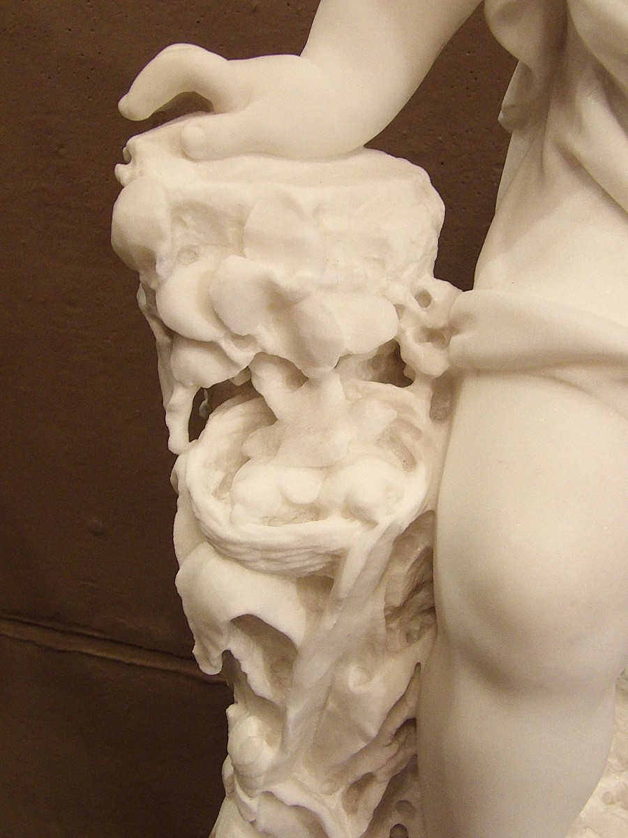 Adolphe Itasse - Carrara Marble - Boy With Birds-photo-2