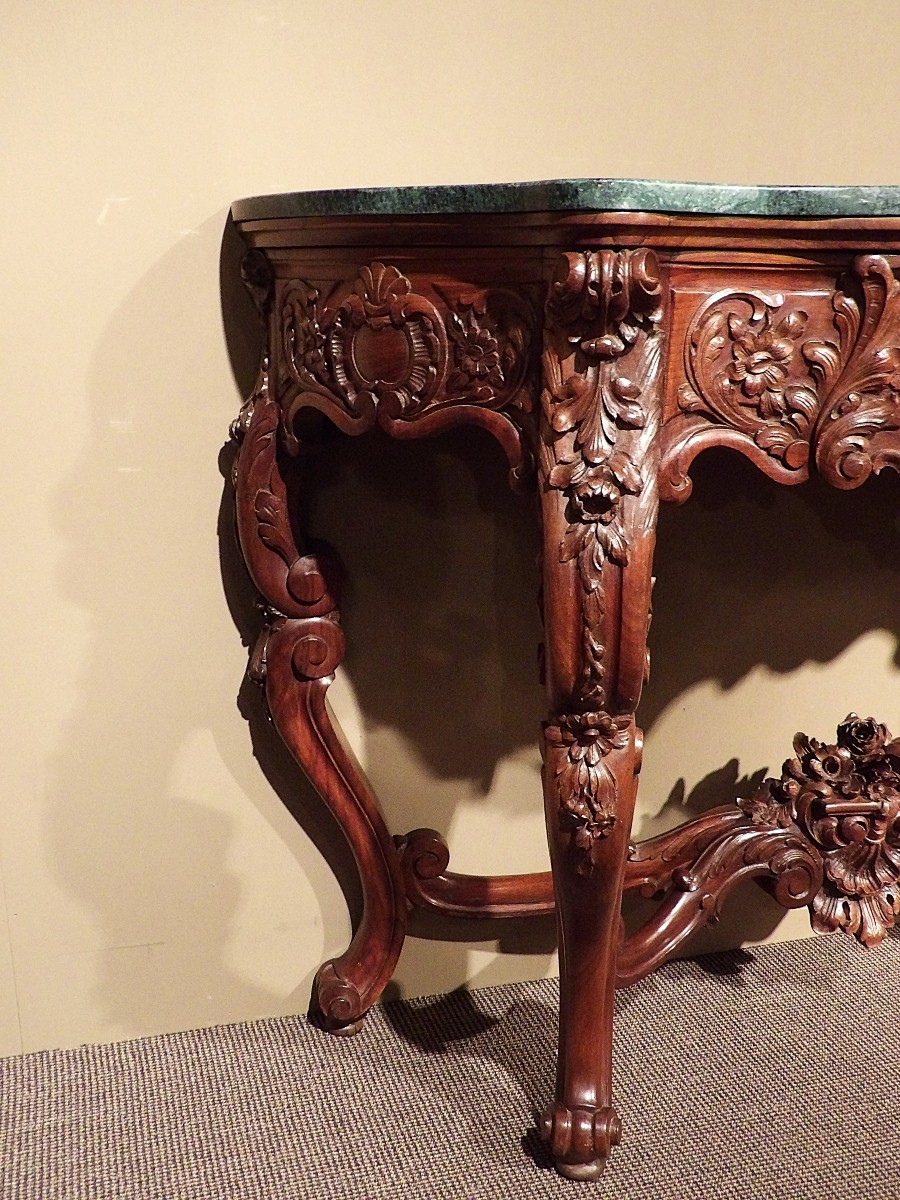 Oak Console Table With Drawer-photo-2