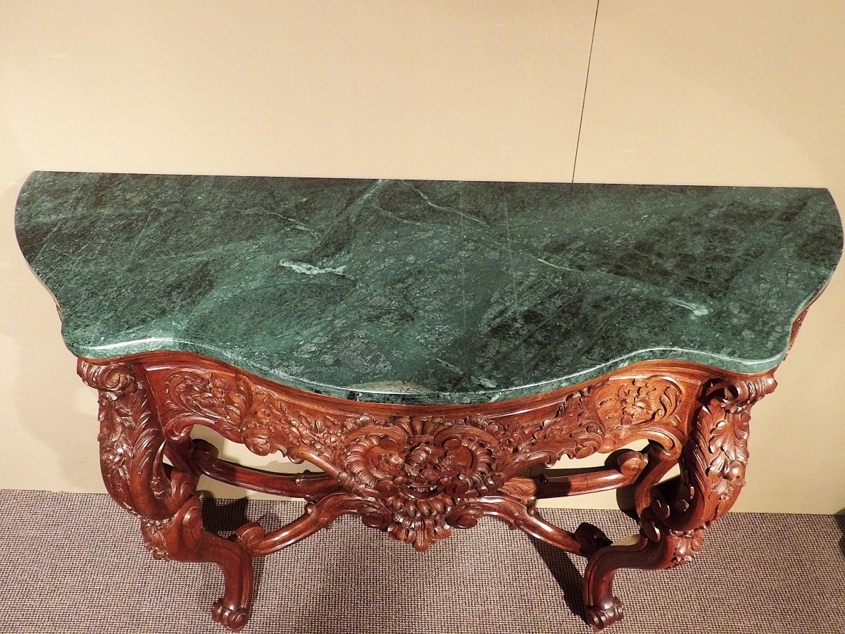 Oak Console Table With Drawer-photo-3