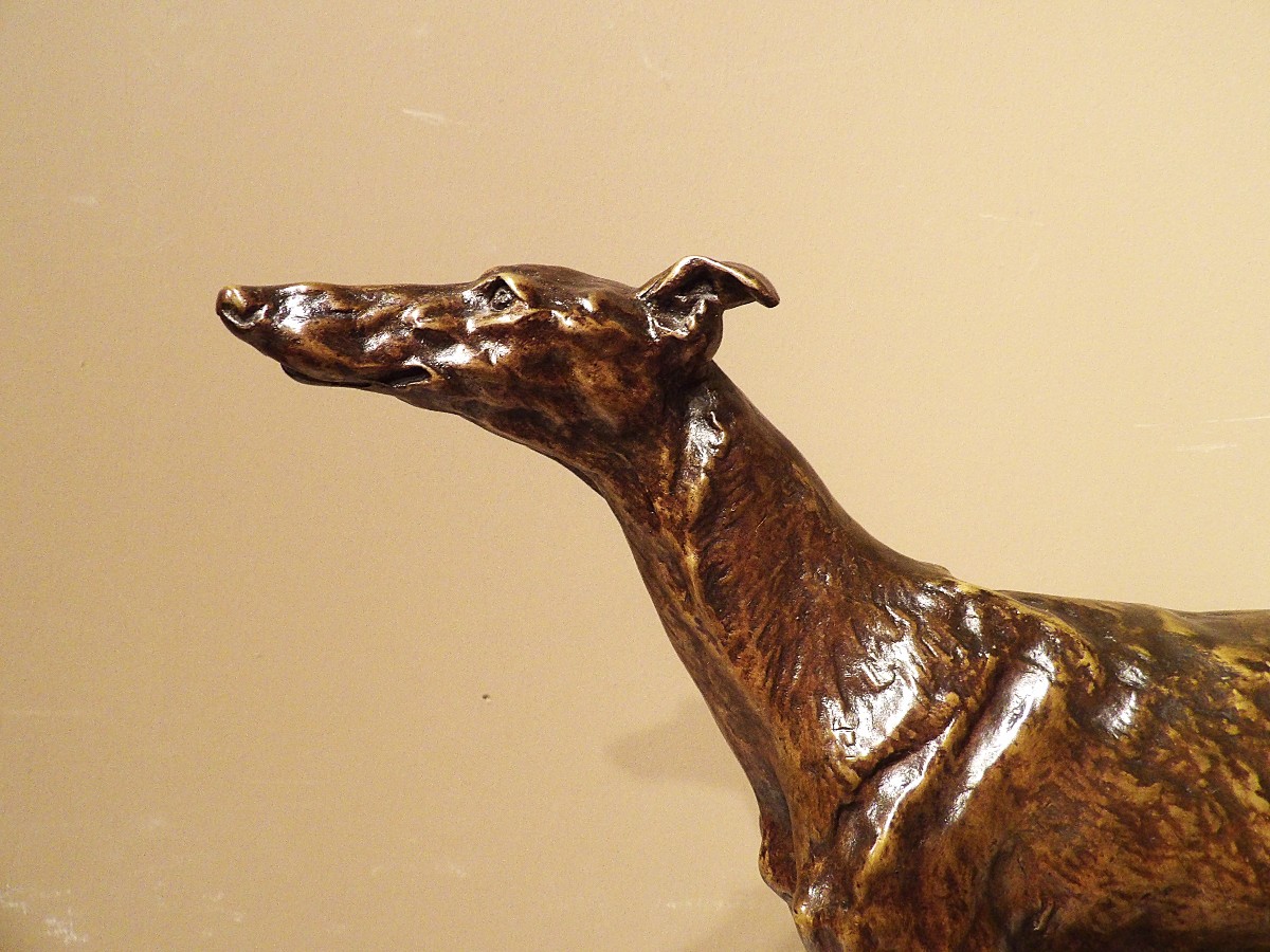 ALFRED DUBUCAND – Bronze Lévrier-photo-4