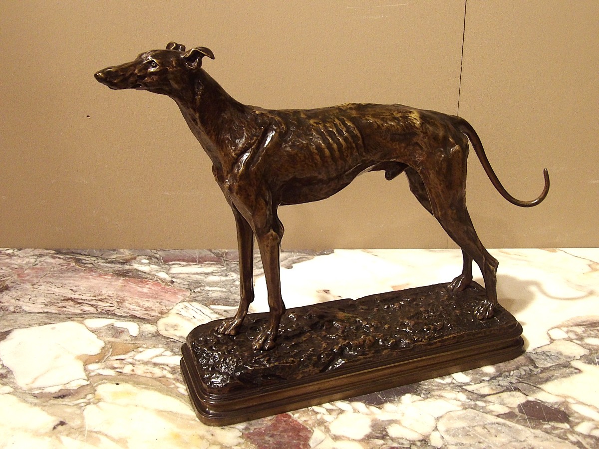 ALFRED DUBUCAND – Bronze Lévrier