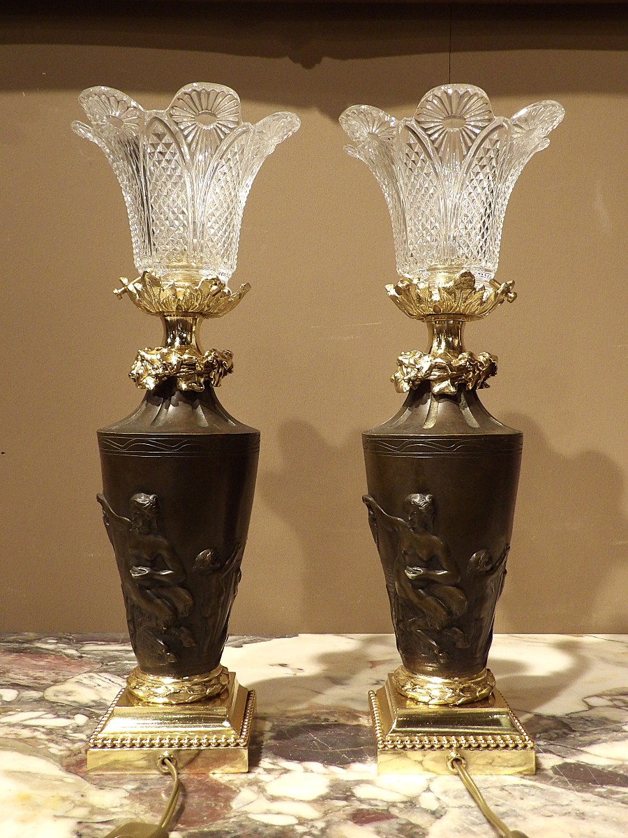 Pair Of Bronze Table Lamps-photo-4
