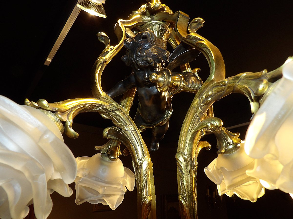 Bronze Chandelier With Amour-photo-2