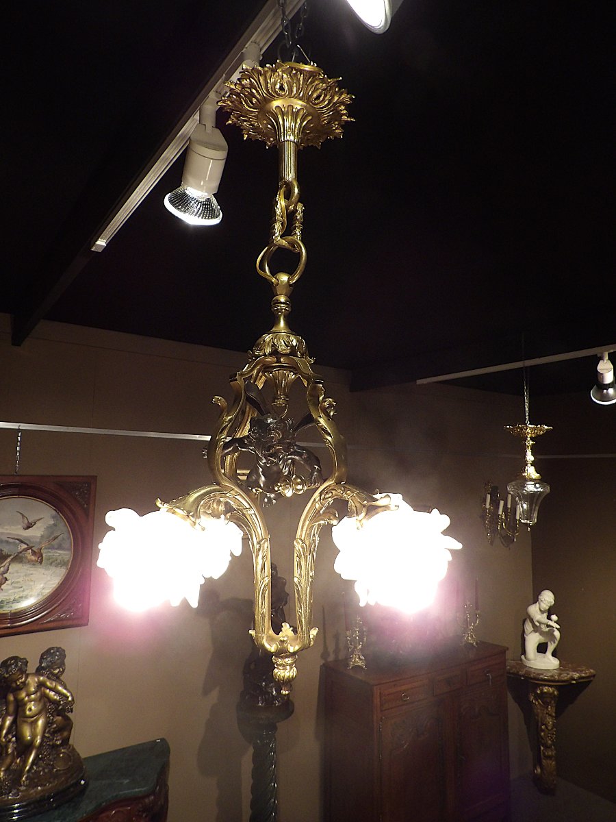Bronze Chandelier With Amour-photo-4