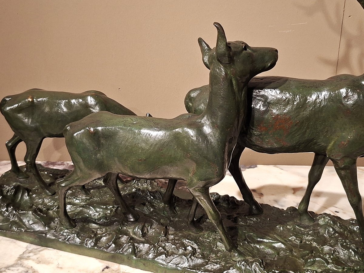 GIACOMO MERCULIANO – Bronze Cerf avec deux Biches-photo-5