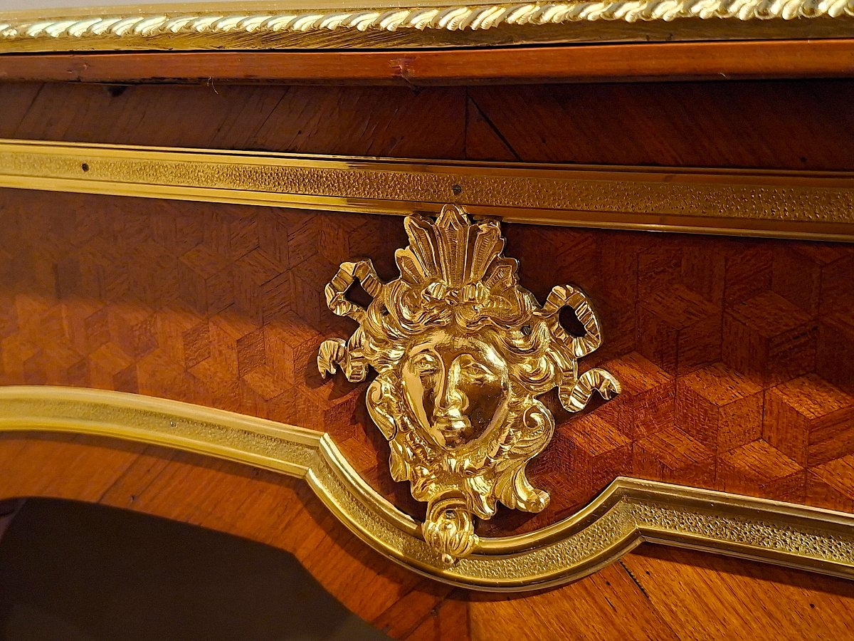 Bureau Plat – Style Louis XV – Époque Napoléon III-photo-3
