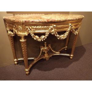 Console en bois doré