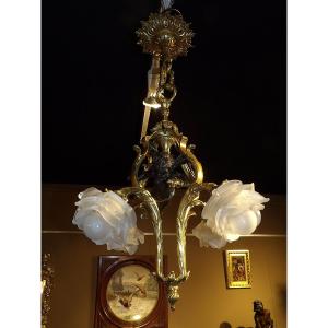 Lustre en bronze avec amour