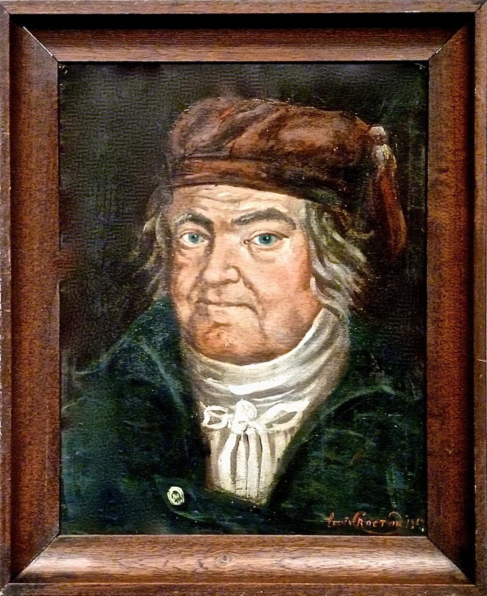 Portrait With Cap In 1814 By Louis Rocton