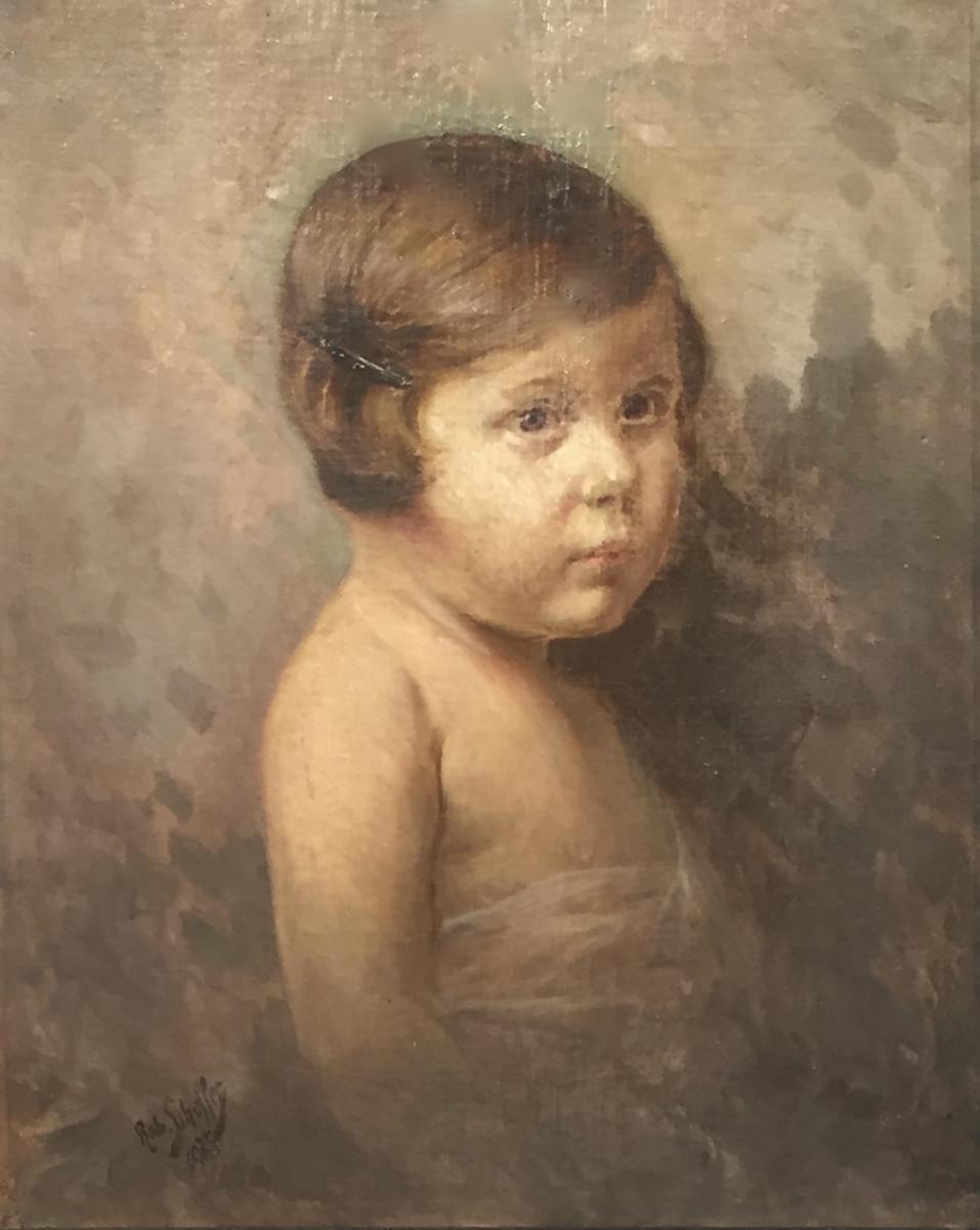 Girl The Barrette Robert Scheffer (1859-1934)-photo-2