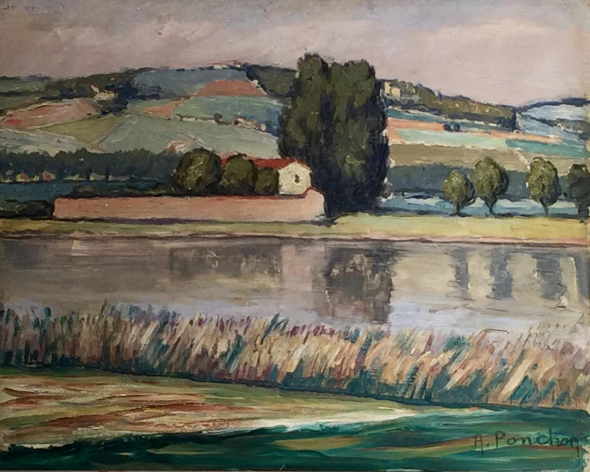 Antonin PONCHON (1891-1965) Les BORDS de la SAONE-photo-2