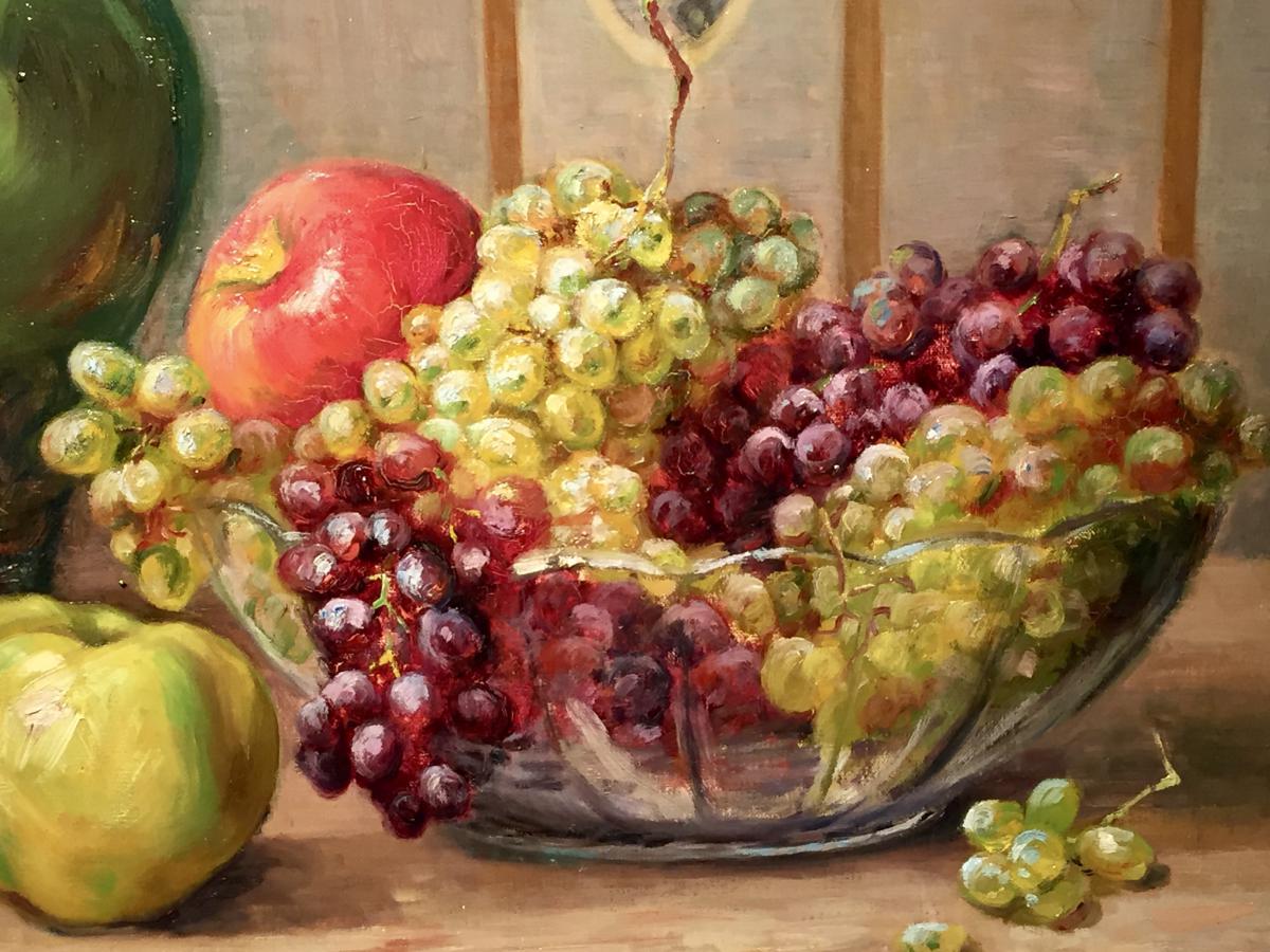 Anne Bertrand - Ecole Lyonnaise - Composition Of Fruits-photo-3