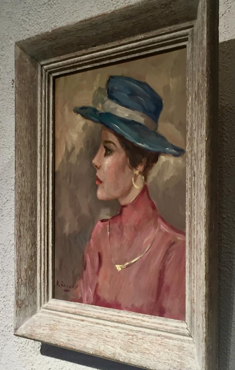 Woman In Blue Hat - Luigi Di Rocca-photo-1