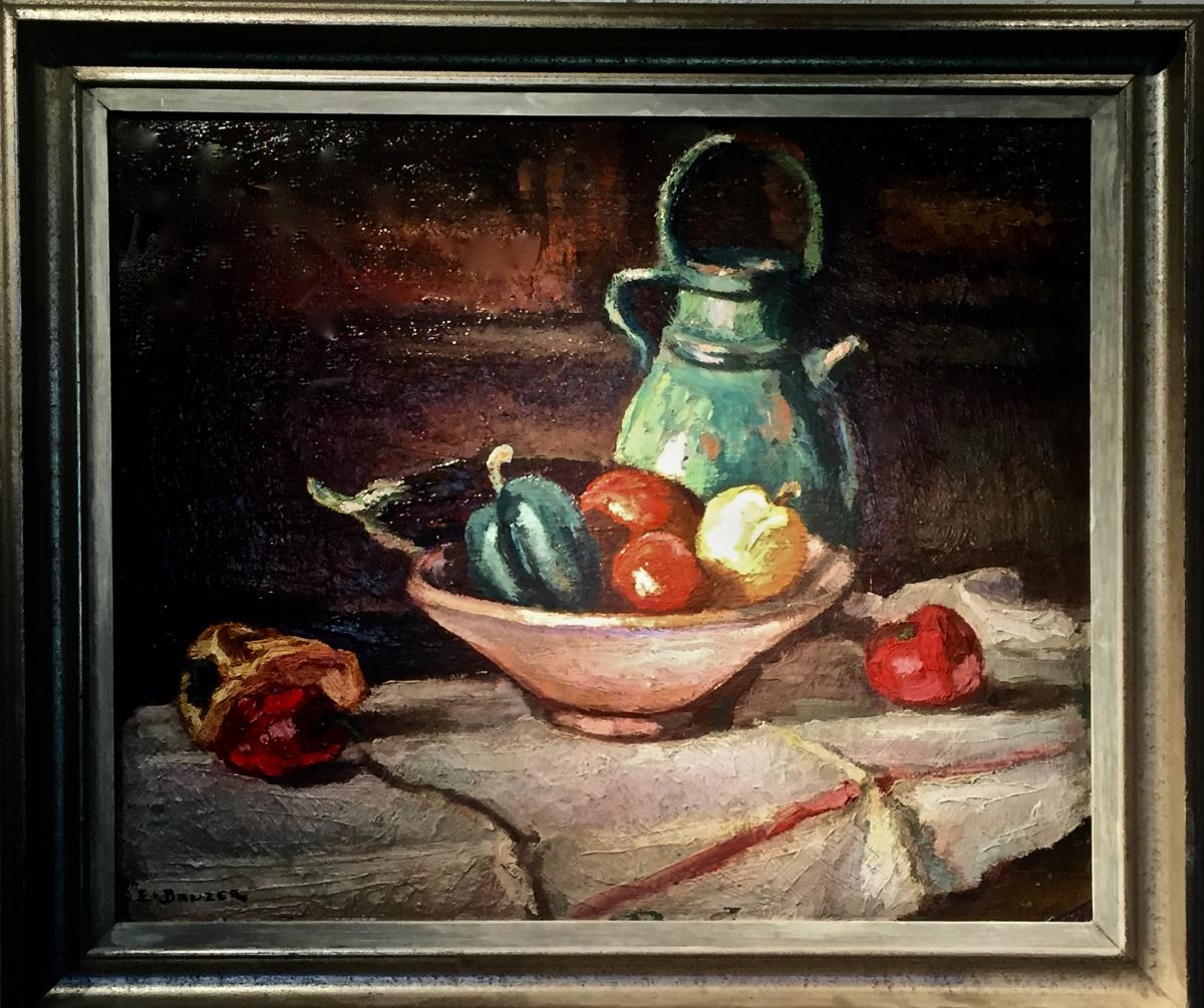 Poivrons, Aubergine, Tomates - Francisco Emilio BAUZER (1887-1945)