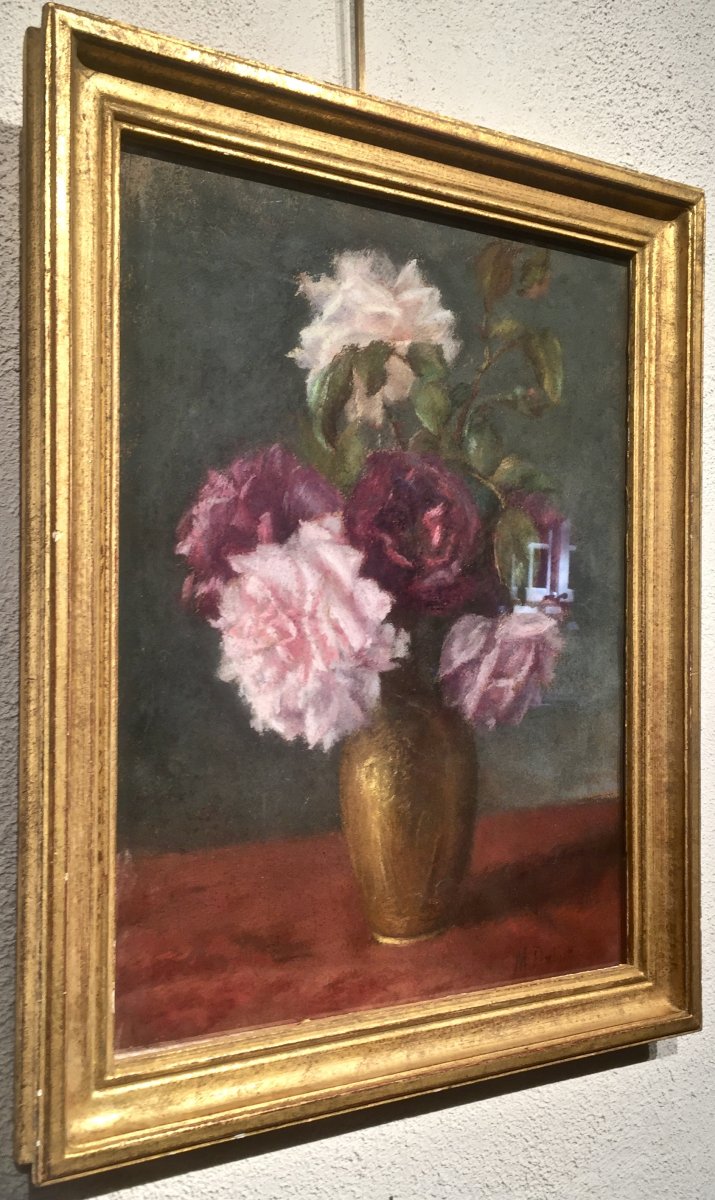 Michel Dubost (1879-1952) - Bouquet Of Roses-photo-1