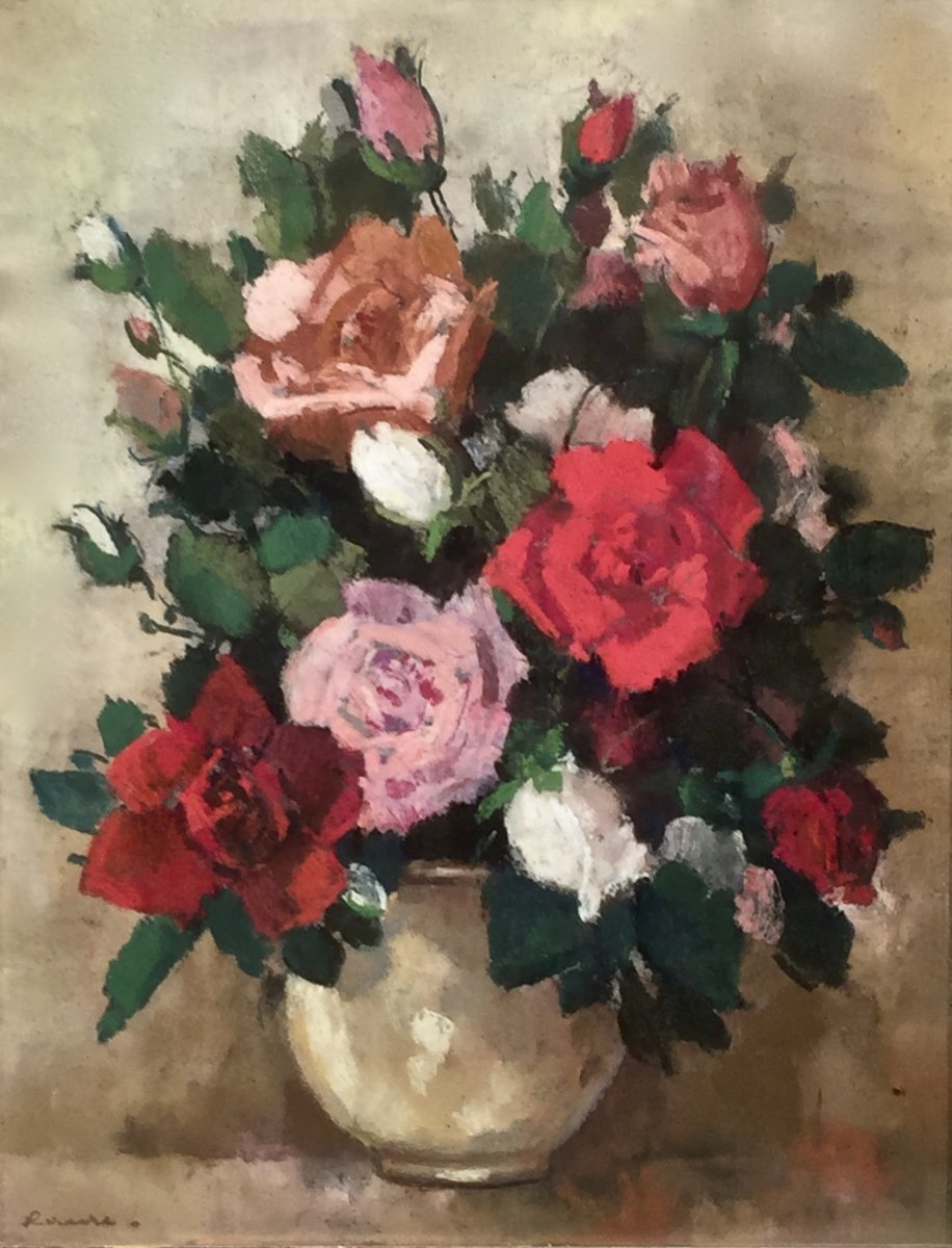 Yves ROUVRE (1910-1996) - ROSES-photo-2