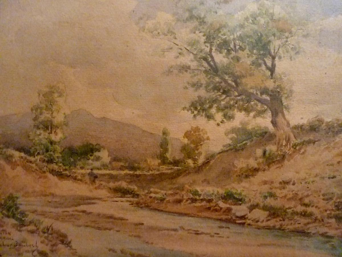 Rivière de montagne, aquarelle de Melchior Jaubert-photo-2