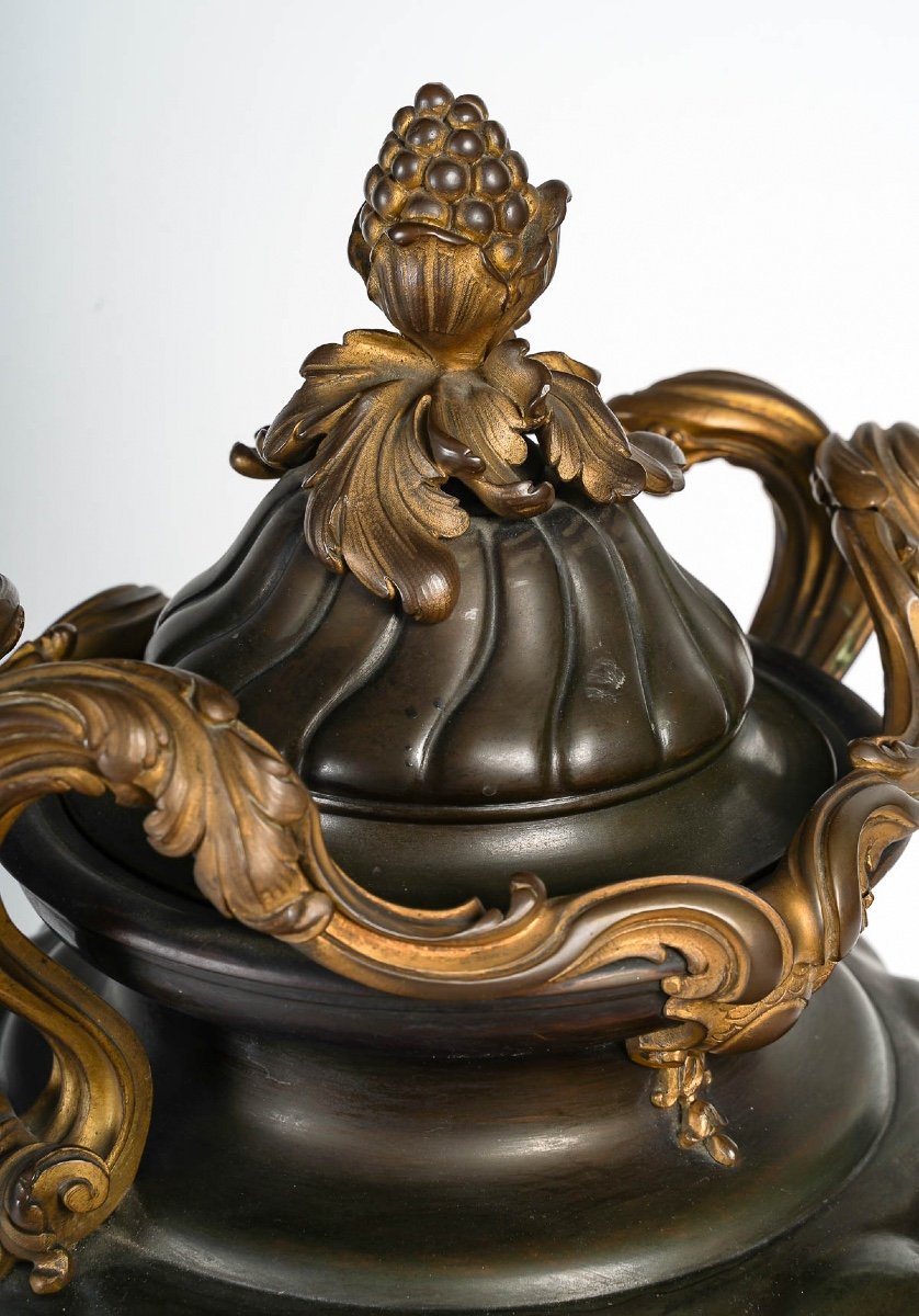 Cassolette En Bronze Et Marbre -photo-1