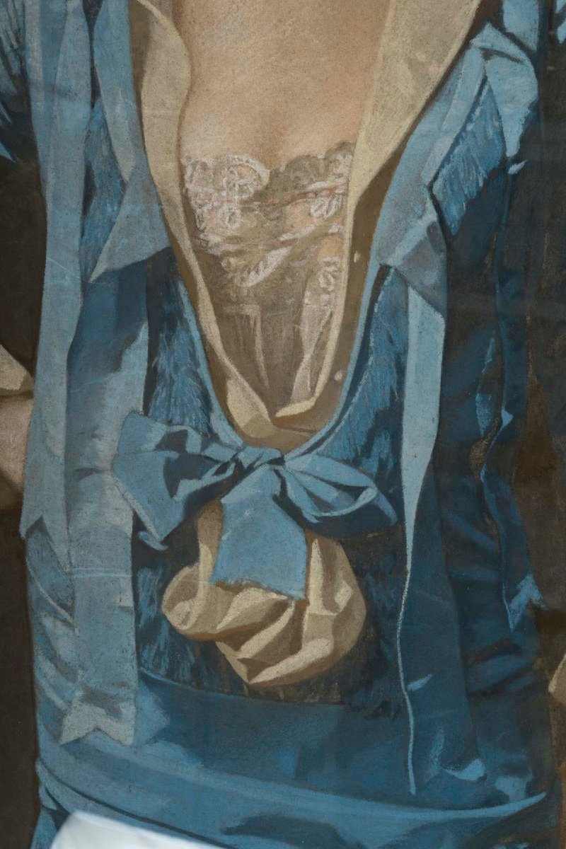 Grand Pastel D’une Jeune Femme O’connell 1877-photo-4