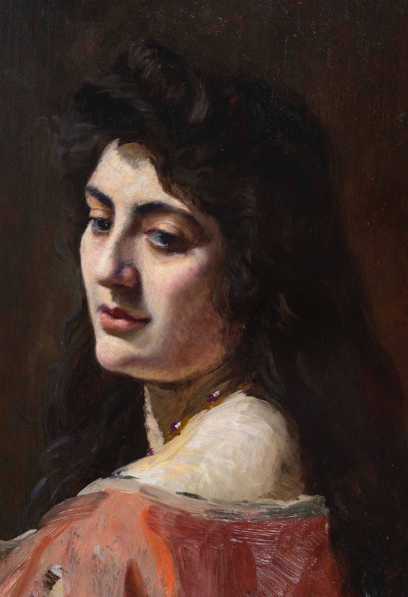 HSB Jeune femme en buste XIX-photo-4