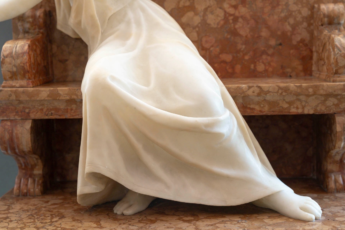 Young Woman On A Bench 19th Century -photo-2