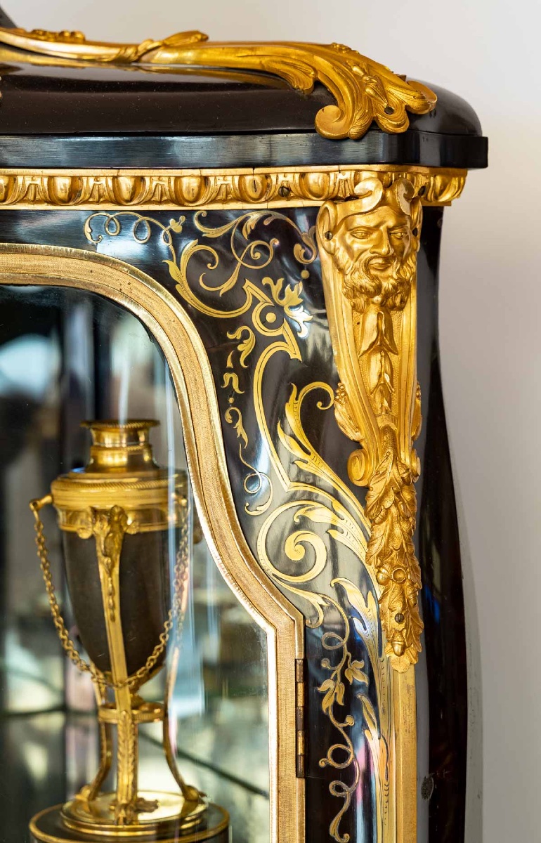 Encoignure entièrement en écaille et bronze XIX -photo-2