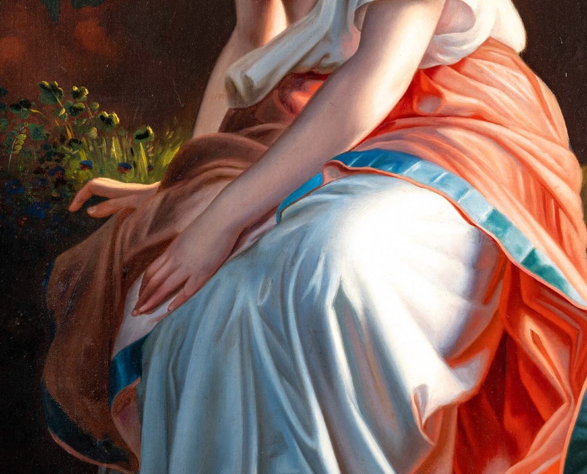 Hst Jeune Femme Dénudée  à la source 188 x 125-photo-3