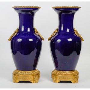 Pair Of Lxvi Style Vases