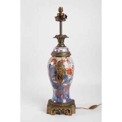 Lampe porcelaine  Imari  XIX