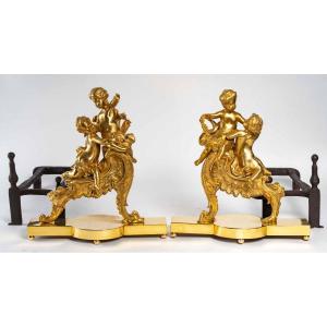 Pair Of Andirons End XVIII