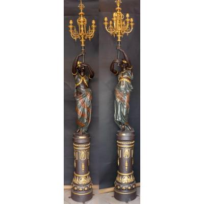 Pair Of Orientalist Torchieres XIX