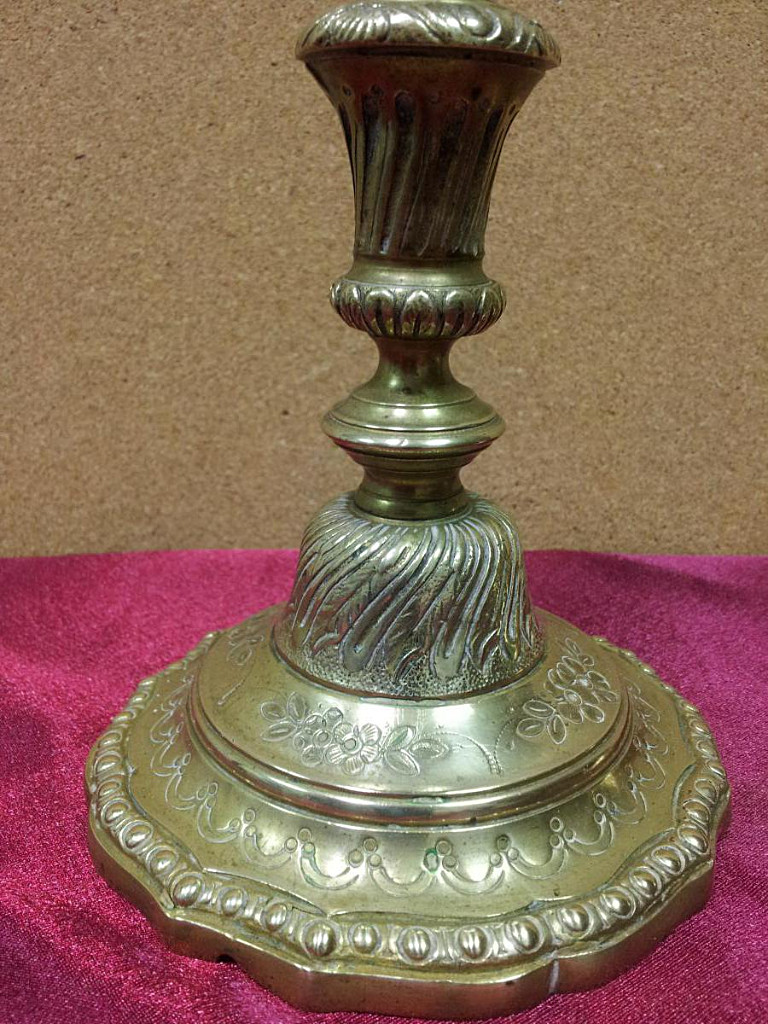 Paire De Bougeoirs En Bronze XVIIIe-photo-2
