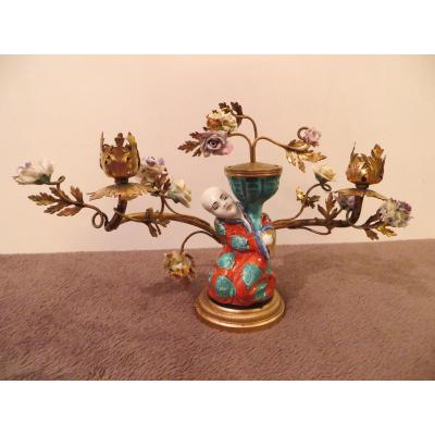 Candélabre Au Chinois époque Fin XIXeme