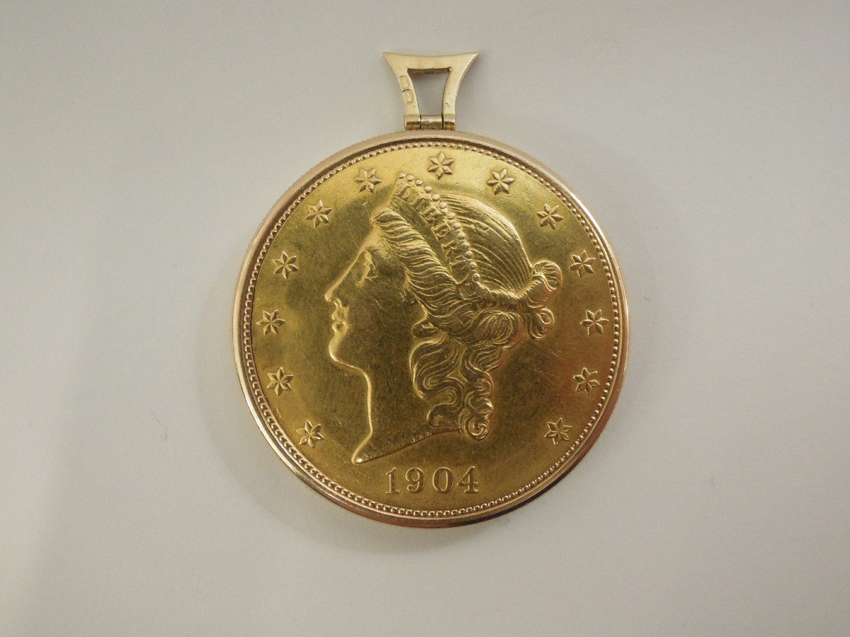 Montre Breitling insérée dans une pièce de 20 $ en or massif-photo-2